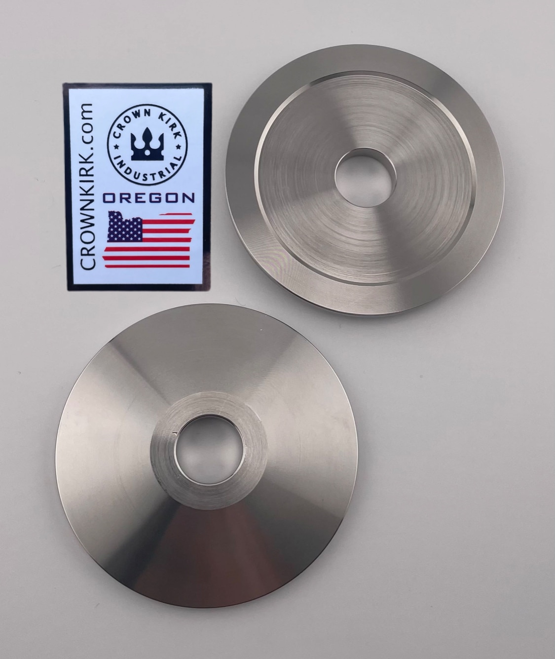 Arbor Bench Grinding Washers 2-3/8" OD x 1/2" ID - Stainless Steel CNC Machined