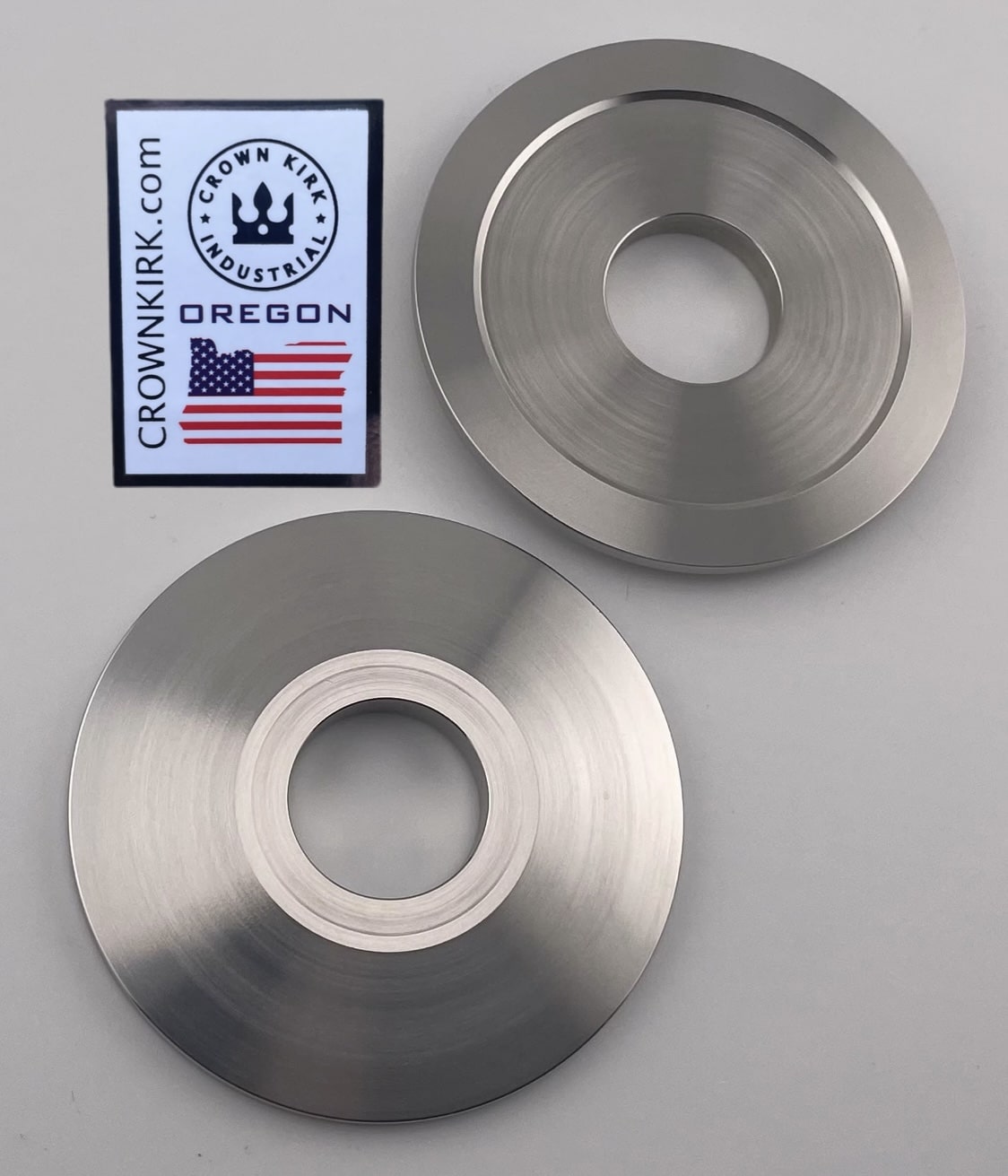 Arbor Bench Grinding Washers 2-3/8" OD x 3/4" ID - Stainless Steel CNC Machined
