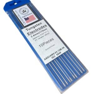 TIG Welding Tungsten Rod Electrodes 2% Ceriated (Grey, WC20), 3/32", 10 Pack