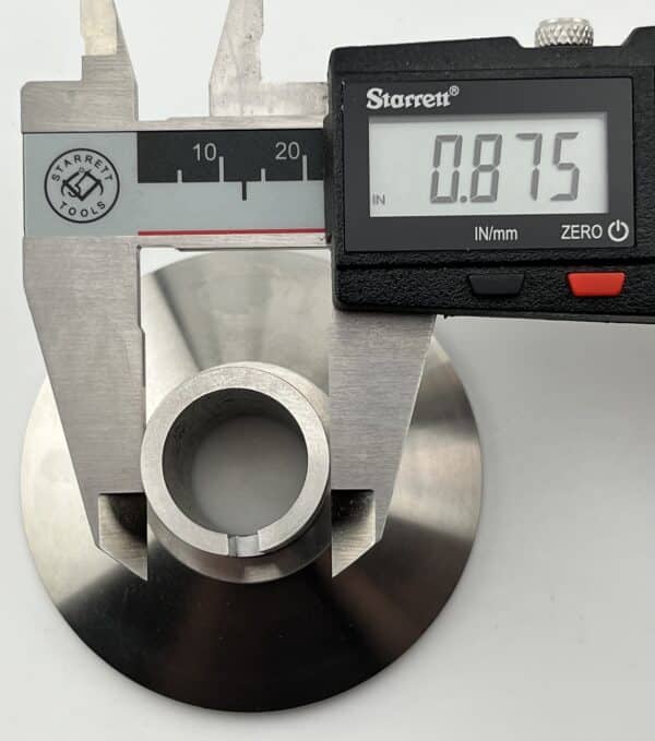 .670" Arbor Flange Washer for Bench Grinder – 2.5" OD Stainless Steel Keyed - Image 3
